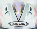 Casco Moto Integral Zeus Gj 821 Blanco Rosa Brillo