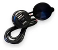 Toma Doble Puerto Cargador Usb C/ Soporte Para Moto