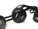 Toma Doble Puerto Cargador Usb C/ Soporte Para Moto