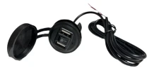 Toma Doble Puerto Cargador Usb C/ Soporte Para Moto