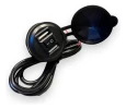 Toma Doble Puerto Cargador Usb C/ Soporte Para Moto